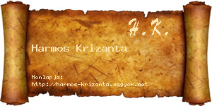 Harmos Krizanta névjegykártya